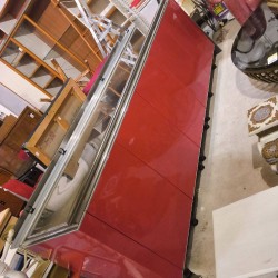DRESSOIR LAQUE ROUGE / INOX 5P