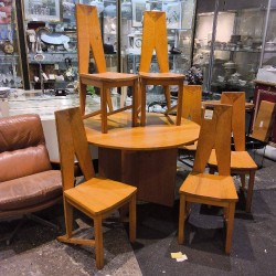 TABLE RONDE SELTZ 6 CHAISES SOREN NISSEN & EBBE GEHT