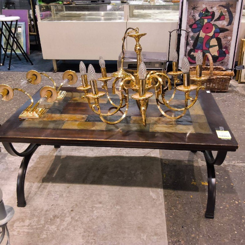TABLE BASSE EFFET PIERRES
