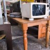 TABLE RECTANGULAIRE EN PIN 2 TIROIRS