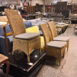 LOT DE 6 CHAISES VINCENT SHEPPARD AVEC COUSSIN 