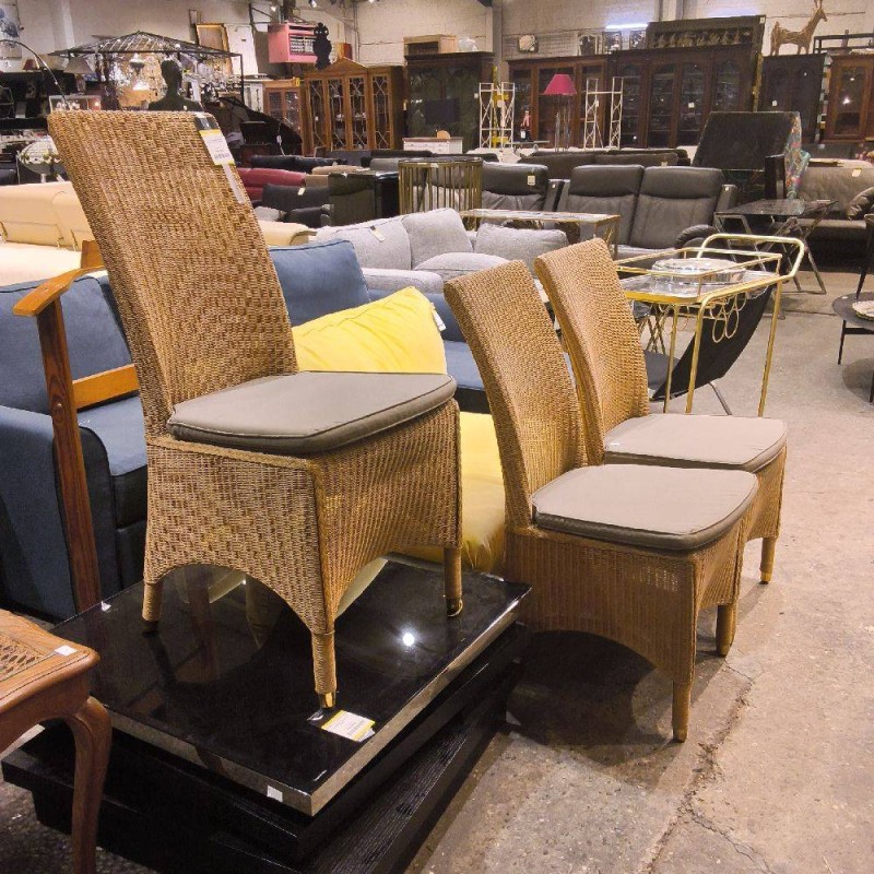 LOT DE 6 CHAISES VINCENT SHEPPARD AVEC COUSSIN 