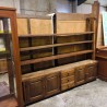 MEUBLE ANCIEN CHENE  BRUTALISTE 