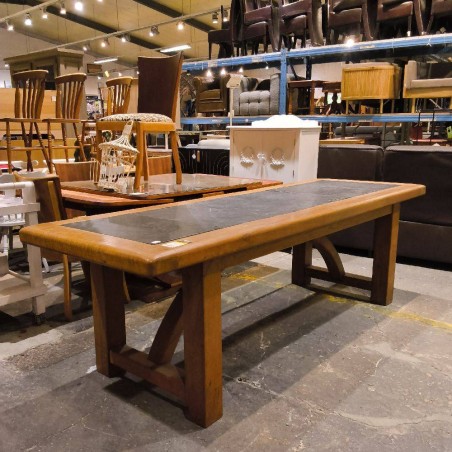 TABLE CHÊNE ET PIERRE ANNÉES 50