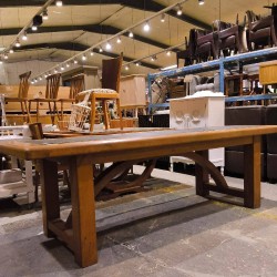 TABLE CHÊNE ET PIERRE ANNÉES 50