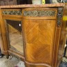 DRESSOIR VITRINE MARQUETÉ ET MARBRE