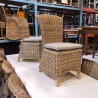 LOT DE 8 CHAISES EN ROTIN LUIGI RATTAN FURNITURE