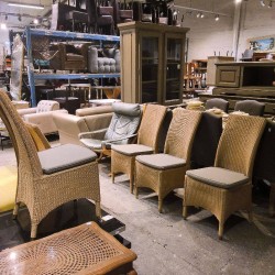 LOT DE 6 CHAISES VINCENT SHEPPARD AVEC COUSSIN 