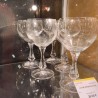 LOT DE VERRES SUR PIED EN CRISTAL