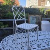 TABLE DE JARDIN  FAUTEUILS ET 4 CHAISES ALUMINUM