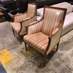 FAUTEUIL DE STYLE TISSU ROSE