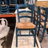 CHAISE BLEU STYLE FERMETTE