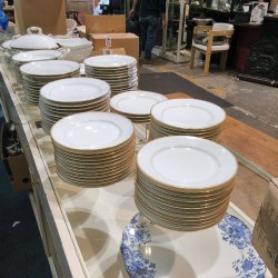 SERVICEDE TABLE LIMOGES LYSERET DORÉ 