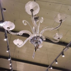 LUSTRE 6 FLAMMES TYPE MURANO 