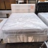 LIT BOXSPRING 140X200 BLANC EN L ETAT