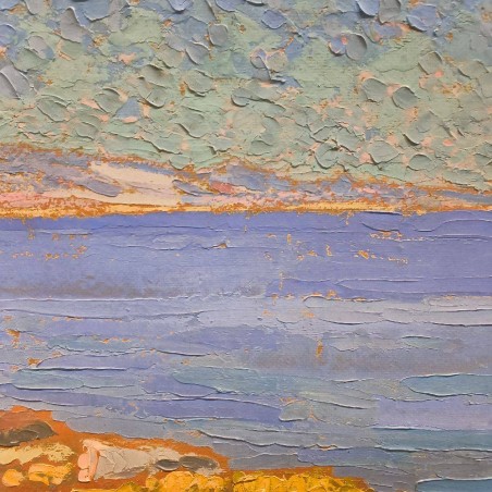 RARE SÉRIE DE 5 PANNEAUX POINTILLISTE SIGNÉ BERNARD DE GUINHALD 