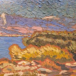 RARE SÉRIE DE 5 PANNEAUX POINTILLISTE SIGNÉ BERNARD DE GUINHALD 