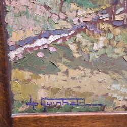 RARE SÉRIE DE 5 PANNEAUX POINTILLISTE SIGNÉ BERNARD DE GUINHALD 
