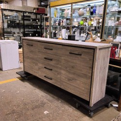 DRESSOIR MODERNE 2 PORTES 4 TIROIRS