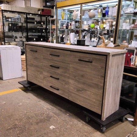 DRESSOIR MODERNE 2 PORTES 4 TIROIRS