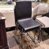 LOT DE 4 CHAISES CUIR NOIR