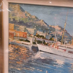 HUILE SUR TOILE PORT PROVENCALE