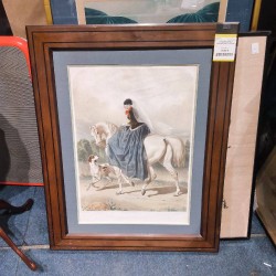 LITHOGRAPHIE PEINT COSTUME DE HAUTE ÉCOLE 
