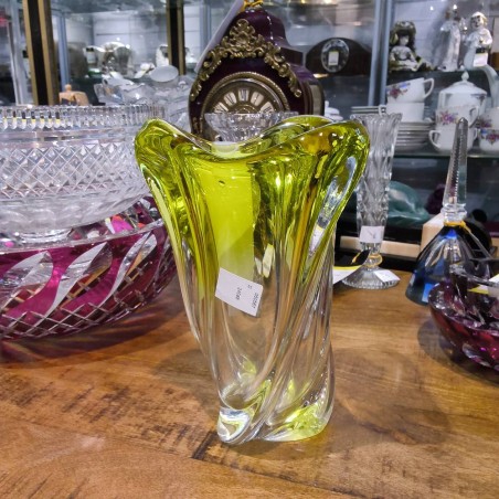 VASE VAL SAINT LAMBERT JAUNE