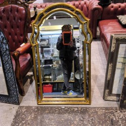 MIROIR CADRE DORÉ ANNÉES 60