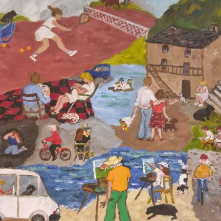 HUILE SUR TOILE SOUVENIRS 