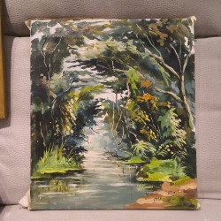 HUILE SUR TOILE LA JUNGLE 