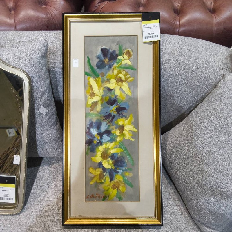 PEINTURE HUILE SUR TOILE FLEURS