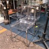 CHAISE TRANSPARENT CHROME