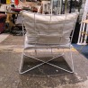 FAUTEUIL MODERNE METAL BLANC + COUSSINS
