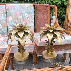 PAIRE DE LAMPES PALMIER
