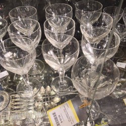 VERRES À PIEDS CRISTAL VAL SAINT LAMBERT GM 