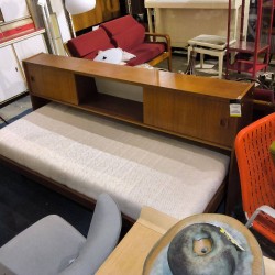 BANQUETTE LIT DESIGN  VINTAGE ANNÉES 60 AVEC RANGEMENT 