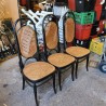 SERIE DE 3 CHAISES CANNEES