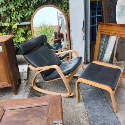 FAUTEUIL PAONG+ REPOSE PIED 