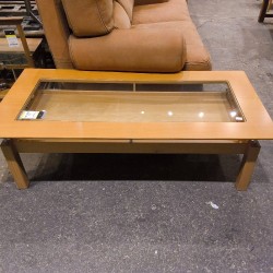 TABLE BASSE RECTANGULAIRE BOIS VERRE