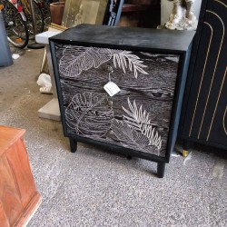 COMMODE 3 TIROIRS BICOLORE