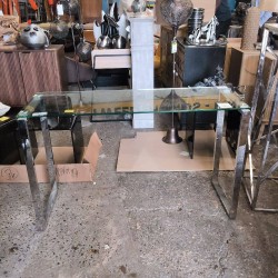 CONSOLE MODERNE VERRE/CHROME