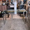 CONSOLE MODERNE VERRE/CHROME