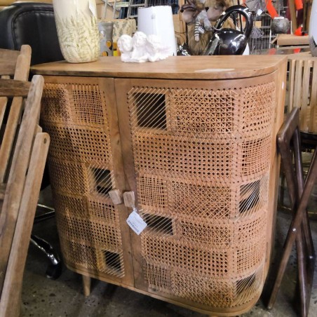 MEUBLE 2 PORTES EN CANNAGE